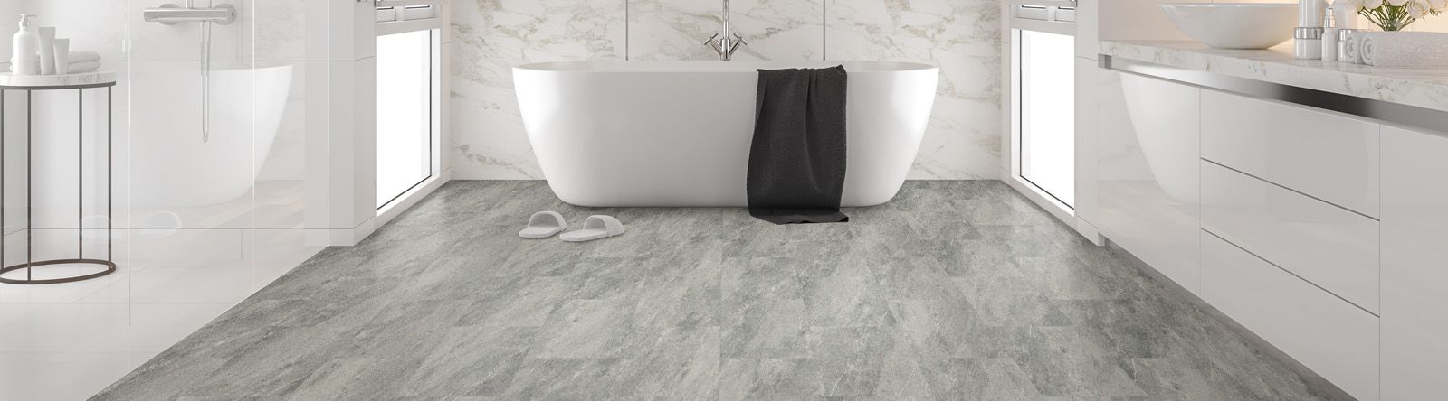 Spa-inspired bathroom flooring and decor ideas